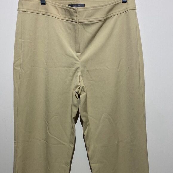 Liz Claiborne Women's Tan Audra Flat Front Straight Leg Dress Pants Size 10 - Picture 1 of 11